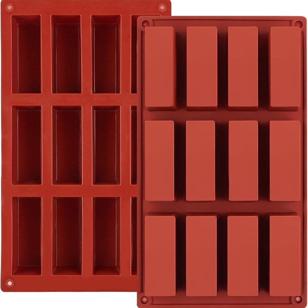 2pcs Granola Bar Mold, Rectangle Silicone Candy Molds for Baking Energy Bars